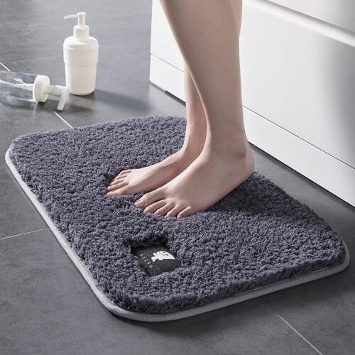 Soft Water Absorption Bath Mats Toilet Floor Absorbent Thick Carpets Non-slip Bathroom Mats Memory Foam Bath Rug Ellipse Mats