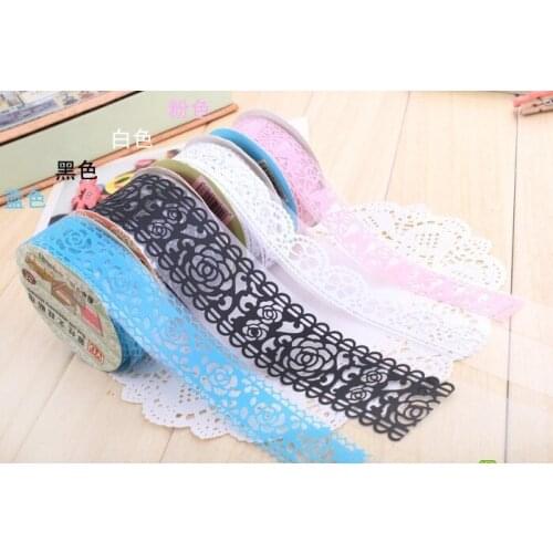 Wholesale Multifunction Diy decoration office adhesive lace tape DIY Tape scrapbooking stickers(20pcs/lot)