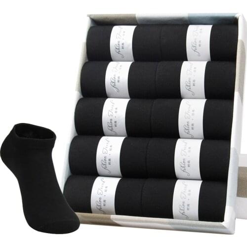 2021 Hot Sell Mens Bamboo Fiber Short Socks Black Spring Summer Deodorant Sweat High quality Socks Japanese Korean Color Socks