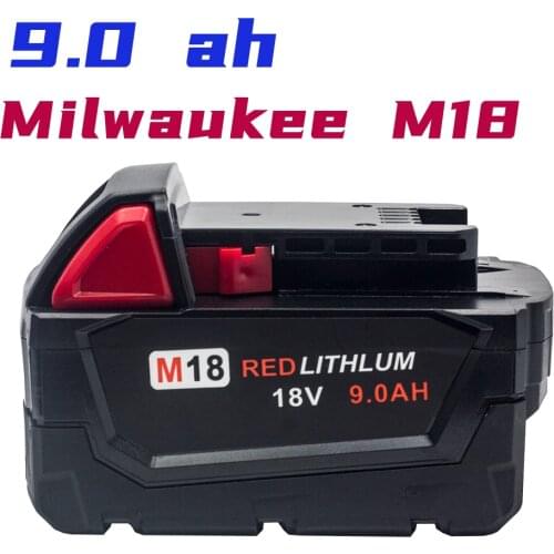 For Milwaukee M18 9.0AH 48-11-1815 M18B2 L50 C180B HD18 C18DD 18V Electric Drill Wrench Lithium Ion Battery 9.0ah Charger Set