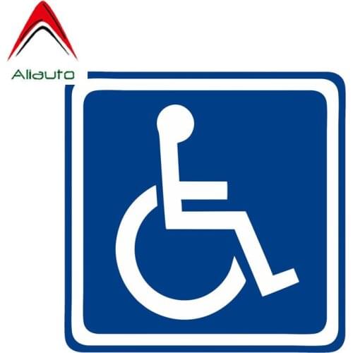 Aliauto Cover Scratch Sticker Fashion Disabled Sign Disability Mobility Car Parking Decoration Reflective Decal PVC,13cm*13cm