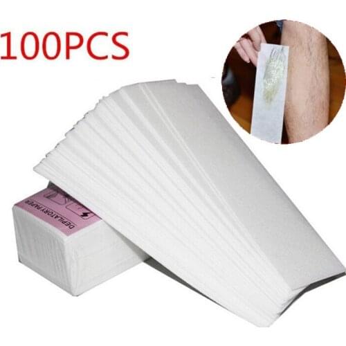 Removal Wax Removal Depilation Non-woven 100pcs WIGZ for White Waxing Wax Thick Hair for Depilatory Hair Paper Wax Paper