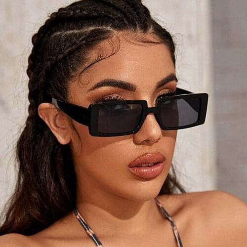 2020 New Classic Small Square Sunglasses Men/Women Luxury Brand Designer Vintage Retro Black Oculos Lunette De Soleil Femme