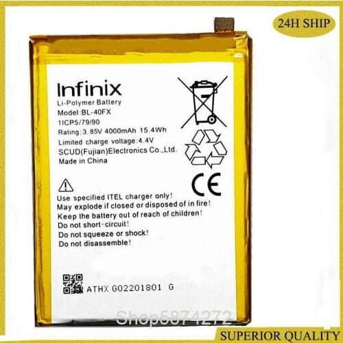 Original BL-40FX BL 40FX 4000mAh battery For Infinix Zero 4 plus 4+ X602 X574 Mobile phone