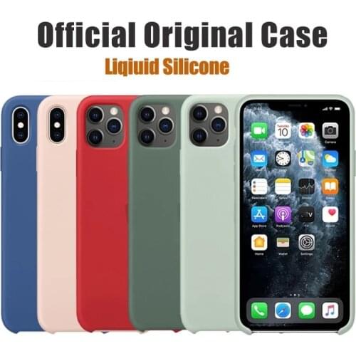 Original Silicone Case for Apple iPhone 12 Pro MAX XS XR 7 8 6S Plus 8Plus 11 Mini Luxury Brand Official Phone Cover with Box
