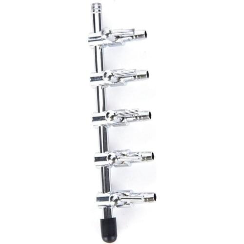 5-way Water Pipe Splitter Air Flow Line Control Valve Aquarium Pump Tube Splitter Stainless Steel Air Control Valve Distributor