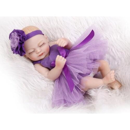 Realistic Reborn dolls 26cm Silicone Reborn Dolls Appease Lifelike Babies play house toy for Childrens Christmas Birthday Gif