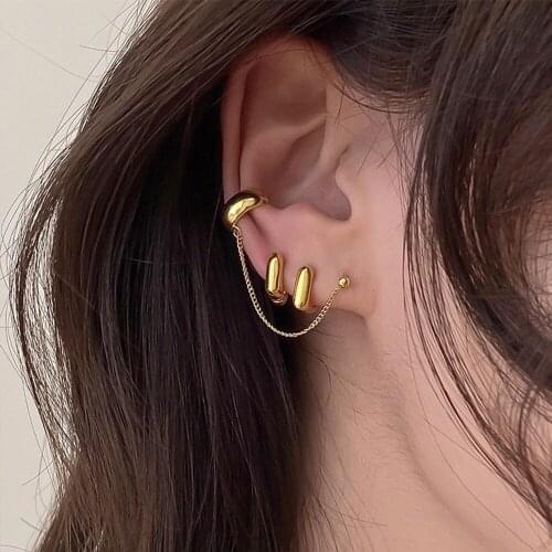 Fashion Korean Simple Square Hoop Earrings For Women Puck Rock Style Street Jewelry Piercing Pendientes Female Accessories