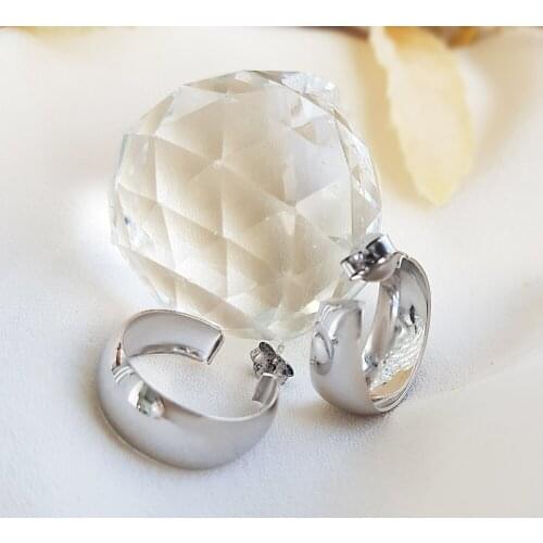 Vaoov 925 Sterling Silver Curved Hoop Earrings