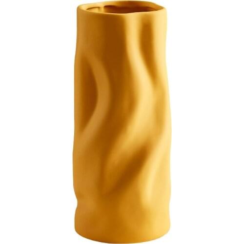 Threaded Ceramic Vase Morandi Solid Color Decoration Household Vase Modern Home Decor Living Room Bedroom Countertop Vase Gifts