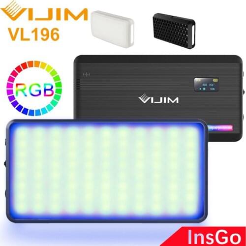 VIJIM VL196 RGB LED Video Light Pavotube Dimmable Fill Lamp DSLR Smartphone Vlog Photography Studio Kit 2500K 9000K