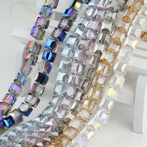 All Size sewing Cube Austrian Beads sew-on Square glass beads Accessories For DIY Jewelry accessories Making Clothing loose