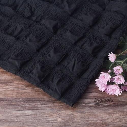 High-end cotton Tencel stretch large plaid wrinkle fabric High-end linen fabric