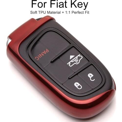 TPU Protection Car Key Cover Case For Fiat 500x 500 500E Egea Croma Panda Freemont Uno Ducato Toro Key Chain Ring Accessories