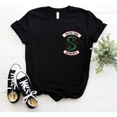 Friends Riverdale Harajuku T Shirt Women Southside Serpent Ullzang Cartoon T-shirt 90s Graphic Tshirt Fashion Top Tee Female