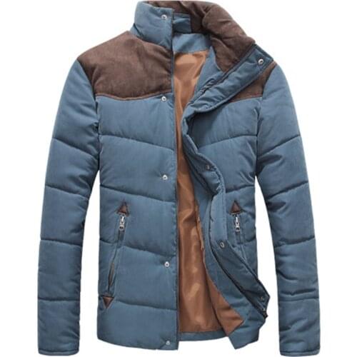 2020 Winter mens cotton Jacket Casual Thick Stand Collar warm coat Male Brand velvet slim zipper Overcoat Outerwear Top M-4XL