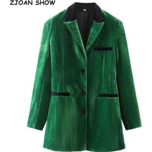 Женские бархатные пиджаки ZJOAN SHOW China At AliExpress