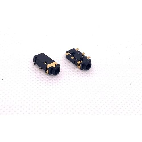 10pcs 2.5mm audio earphone mother PJ-242 double column 6p patch dual channel dual switch mic socket connector