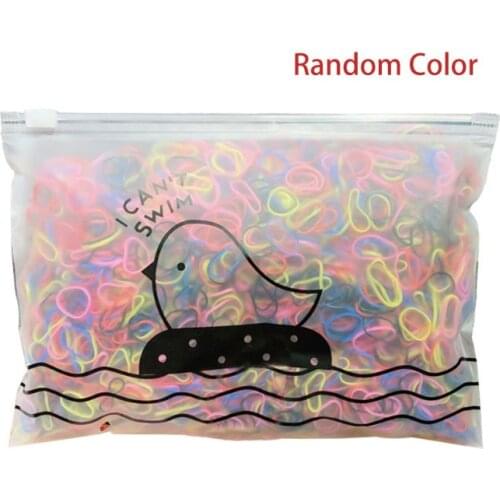1000Pcs Kids Girls Disposable Hair Ties Candy Colorful Rubber Ponytail Holder NEW
