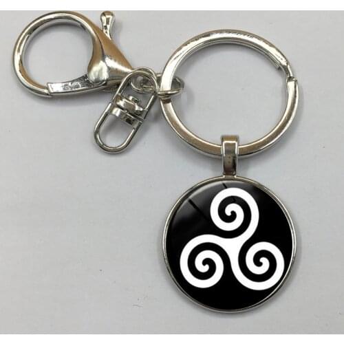2/Color Teen Wolf Triskele Keychain Triskelion Allison Argent Keychain Glass Cabochon Keychain