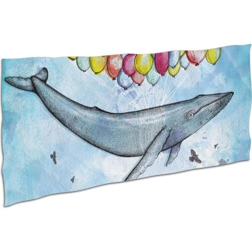 2021 thin 160*80cm summer whale beach towel fashionable success micro bubble Swimming Sports Towel Gift