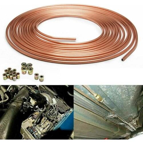 70% Dropshipping!!Brake Tubing Hose Kit Anti-rust Universal Sturdy Copper Nickel Brake Line Tubing Kit for Vehicles