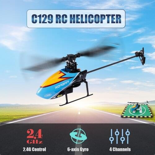 C129 RC Helicopter 4CH Mini Aileronless Helicopter 6-axis Gyro 2.4G Remote Control Helicopter RC Aircraft Toys for Adult Kids