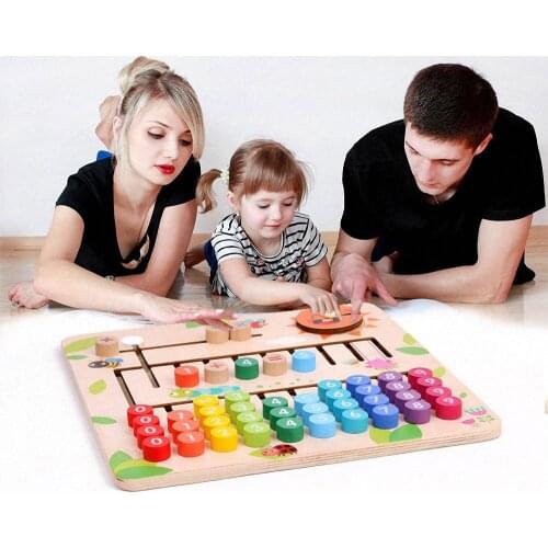 Montessori Wooden Math Toy Digital Position Recognition Board Kids Educational Toy Children Number Counting Toy Teaching Aids