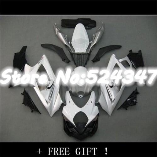 White silver black Motorcycle Fairing Kit for SUZUKI GSXR1000 K7 07 08 GSXR 1000 2007 2008 gsxr1000 Fairings set
