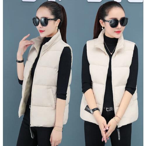 Jacket Vest Plus Size Cotton Clothes Womens Short Autumn Winter Loose down Cotton Chaleco Mujer