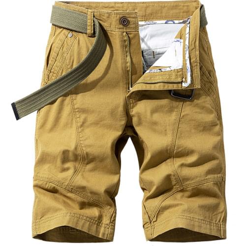 2021 summer new Hot sale mens cotton solid color shorts Mens casual fitness loose work pants