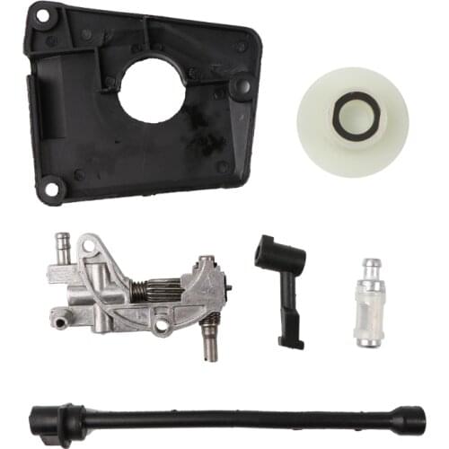 Oil Pipe & filter & oil pump & cover & worm gear Kit For Chinese 45CC 52CC 58CC 4500 5200 5800 Chainsaw