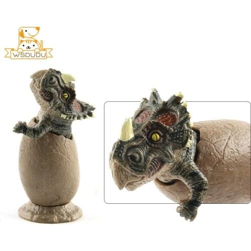 Mini Triceratops Dinosaur Eggs Action Figures Park Model Dolls Animal Toys For Collection Adult Decor Gift Educational Figurines