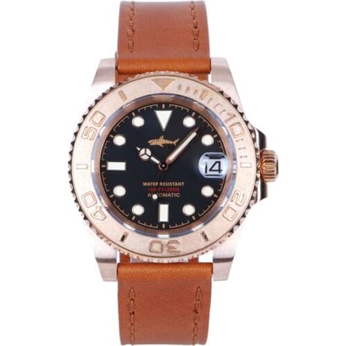 HEIMDALLR Mens Diver Bronze Watch Sapphire 40mm Green Dial Sapphire 30Bar NH35A Automatic Movement Mechanical Watches