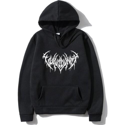 Hot Harajuku Men Hoodies Sweatshirts Gothic Streetwear Hoodie Horror Fashion Casual Simple Letter Print Unisex Tops Pullover