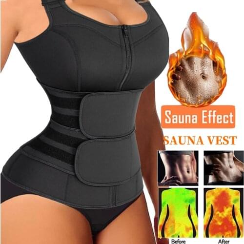 Neoprene Sauna Waist Trainer Corset Sweat Vest for Women Weight Loss Compression Body Shaper Trimmer Workout Fitness Shapewear