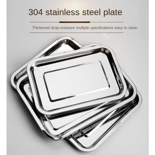 Stainless Steel Baking Tray with Removable Cooling Rack Set Non-stick Chips Basket Baking Dish Grill Mesh Kitchen Tool BBQ Tray