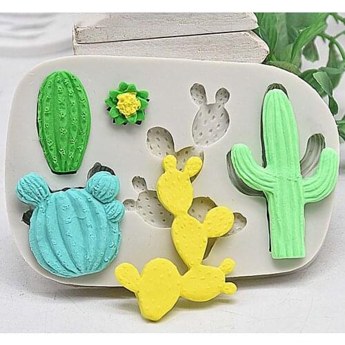 New Cute Cactus Silicone Mould Succulent Plants Silicone Cake Mold Perfect To Desert Themed Cakes Flower Sugarpaste