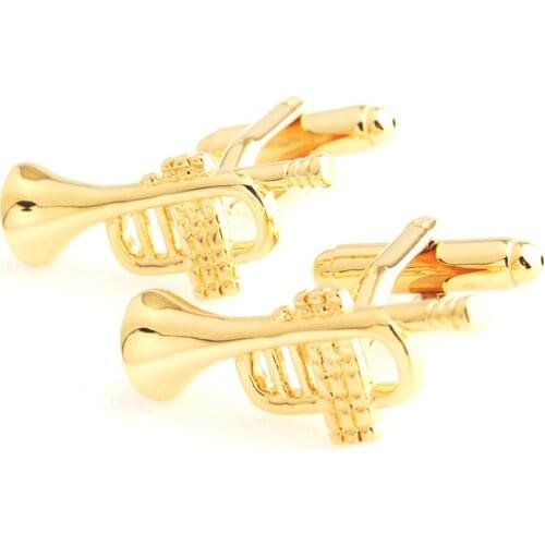 YH-1780 Novelty Music instrument Trumpet,Accordion Saxophone Cufflinks - Factory Direct Wholesale