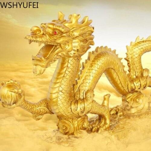 New style Lucky dragon resin decoration Living room office Table creative decorations Shop opening auspicious crafts WSHYUFEI