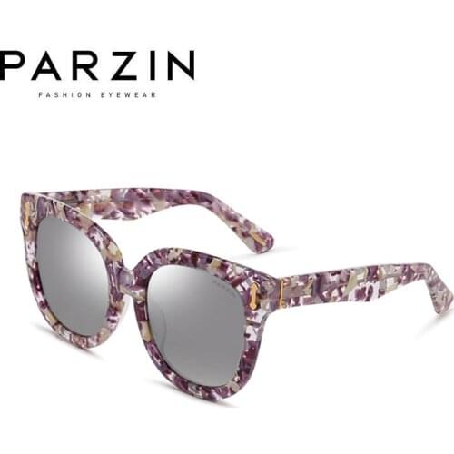 PARZIN Polarized Sunglasses Women Men Hand Made Oversized Vintage Female Sun Glasses Driving Glasses Shades 9667