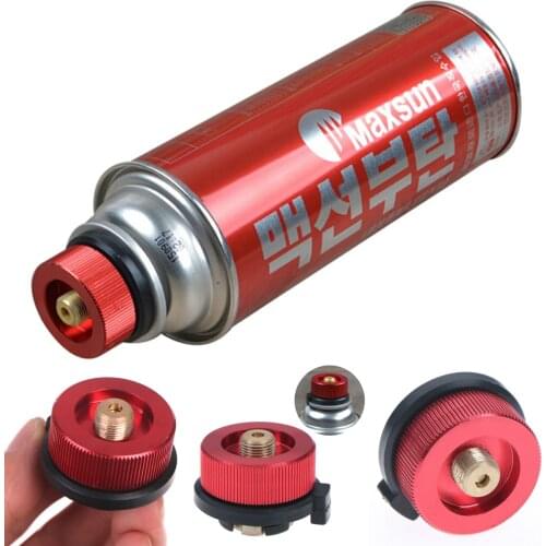 Outdoor Stove Adaptor Split Type Furnace Converter Connector Auto-off Gas Cartridge Tank Cylinder Adapter for Camping Hiking