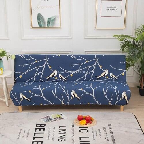 Spandex Sofa Bed Cover Without Armrest Folding Sofa Cover Elastic Couch Cover Sofa Slipcovers for Living Room Modern Home Decor