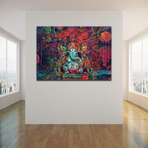 Canvas Poster Ganesh In The Machine Wall Art Painting Posters and Prints Nordic Wall Pictures for Home Decor No Framed
