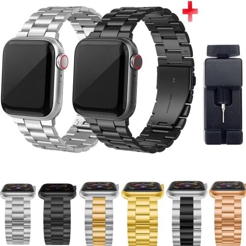 Suitable for Iwatch band Series 6/5/4/3/2/1 SE stainless steel metal band strap iWatch Series 38/42MM 40/44MM with tools