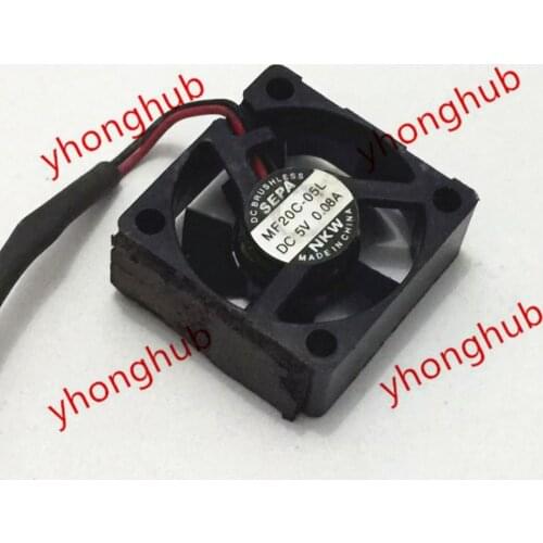 SEPA MF20C-05 MF20C-05L DC 5V 0.1A 0.08A 20x20x8mm 2-wire Server Cooling Fan