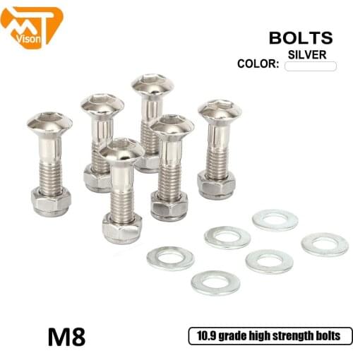 Universal Silver Sprocket Bolts Nuts Crankset Chainwheel Screws For KTM Honda Kawasaki SX XC XCF CRF YZF WRF KXF KLX RM RMZ