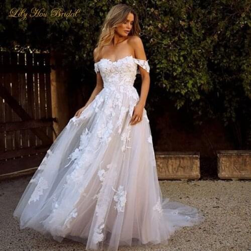 Vintage Lace Tulle Wedding Dresses Country Style Sweetheart Sleeveless A-line Beach Party Bridal Gowns with Straps