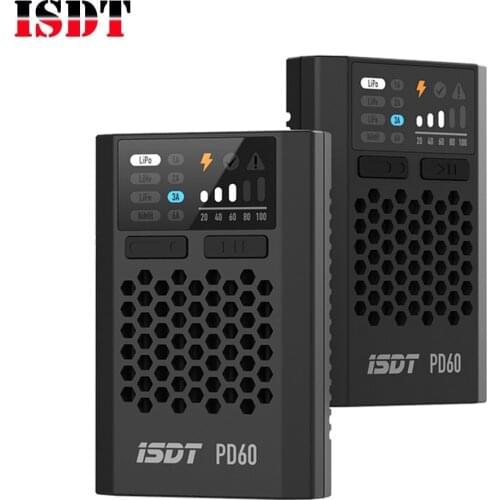 ISDT PD60 quick charger 60w battery charging for 1-4s Lipo and 1-12s NiMH Batery