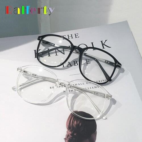 Ralferty 2020 Female Eyeglasses Myopia Optical Glasses Frame Fashion Transparent Black Spectacle Frames Retro Male Glasses M1962